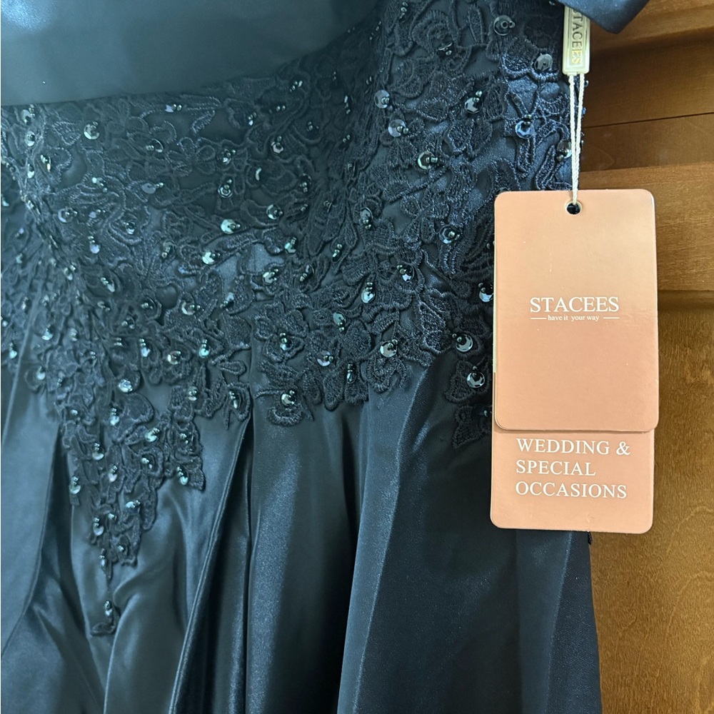 Black Lace Evening Dress